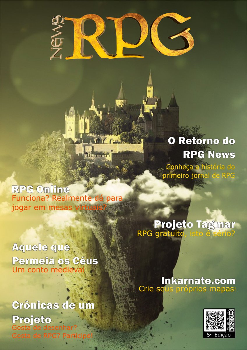TagmarRPG's tweet image. O RPG News, primeira publicação brasileira sobre RPG voltou com tudo! Varias matérias interessantes são só do Tagmar, mas para todos os amantes de RPG.

Não deixem de ler! 

Baixem sei exemplar gratuito tagmar.com.br/?D=1&amp;amp;O=T
