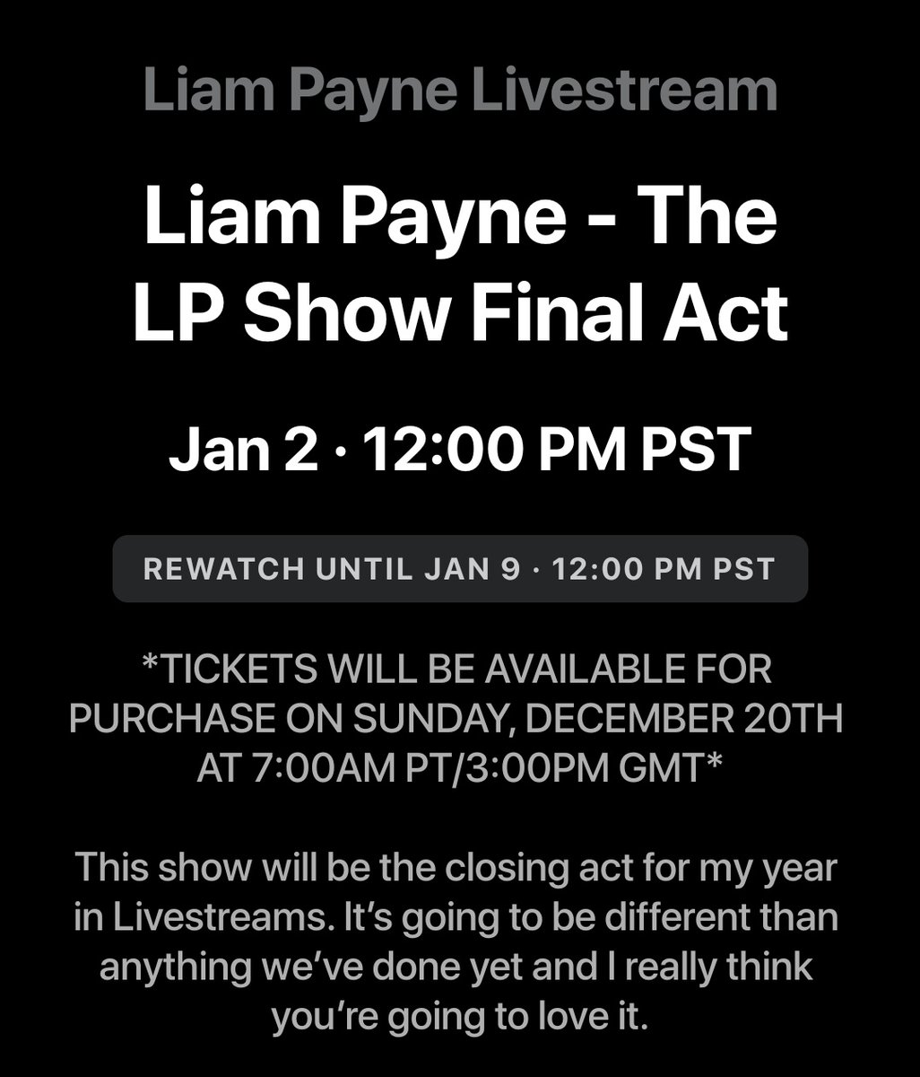 Liam_PayneSPN's tweet image. 📲 || La plataforma @Veeps acaba de anunciar que el "Act 4" de #TheLPShow tendrá lugar el 2 de Enero del 2021 🙌🏻🎤

Las entradas ya están a la venta.

Podéis comprarlas aquí: liampayne.veeps.com