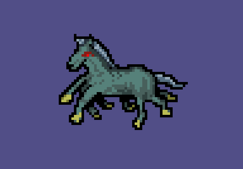 Nervanti's tweet photo. NorseHack Christmas Calendar #20: Sleipnir is the eight-legged Horse of Odin 🐴And also a Secret Boss fight in NorseHack🐎#pixelart #sleipnir #horse #norse #indiedev #indiegame #NorseHack https://t.co/SDdUQ5TtLa