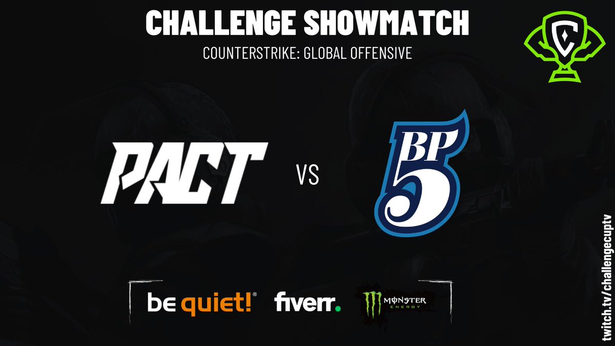 🔥Announcement #2🔥

They are back! After winning the first CS:GO Challenge Cup, <a href="/BudapestFive/">Budapest Five</a> will fight <a href="/PACT_gg/">PACT</a> in the first Challenge Showmatch.

Watch the game and vote for Challenges at:
📺twitch.tv/challengecuptv
📅21.12.2020 18:00 CET

#ChangeTheGame #ChallengeShowmatch