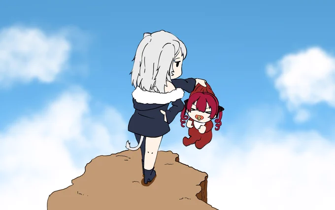 100万回崖から落とされるマリンちゃん
#バブライブ #ししらーと #マリンのお宝 
