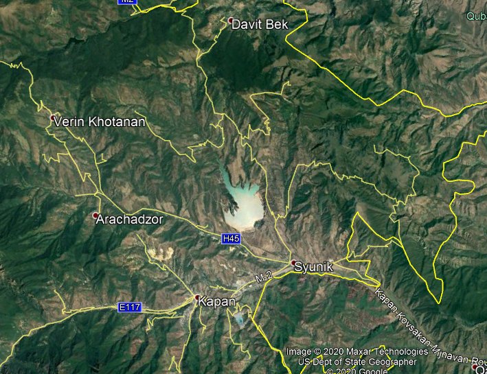 Sh_Guliyev's tweet photo. There are rumors in Armenian side that 21 km part of  Gorus/Goris-Gafan/Kapan highway which passes through the territories of #Azerbaijan in #Zangilan and #Gubadli will be ensured by the #Russian border guards.If that is true, it's a concerning issue and violation of sovereignty. https://t.co/FlP5e4g6Ku