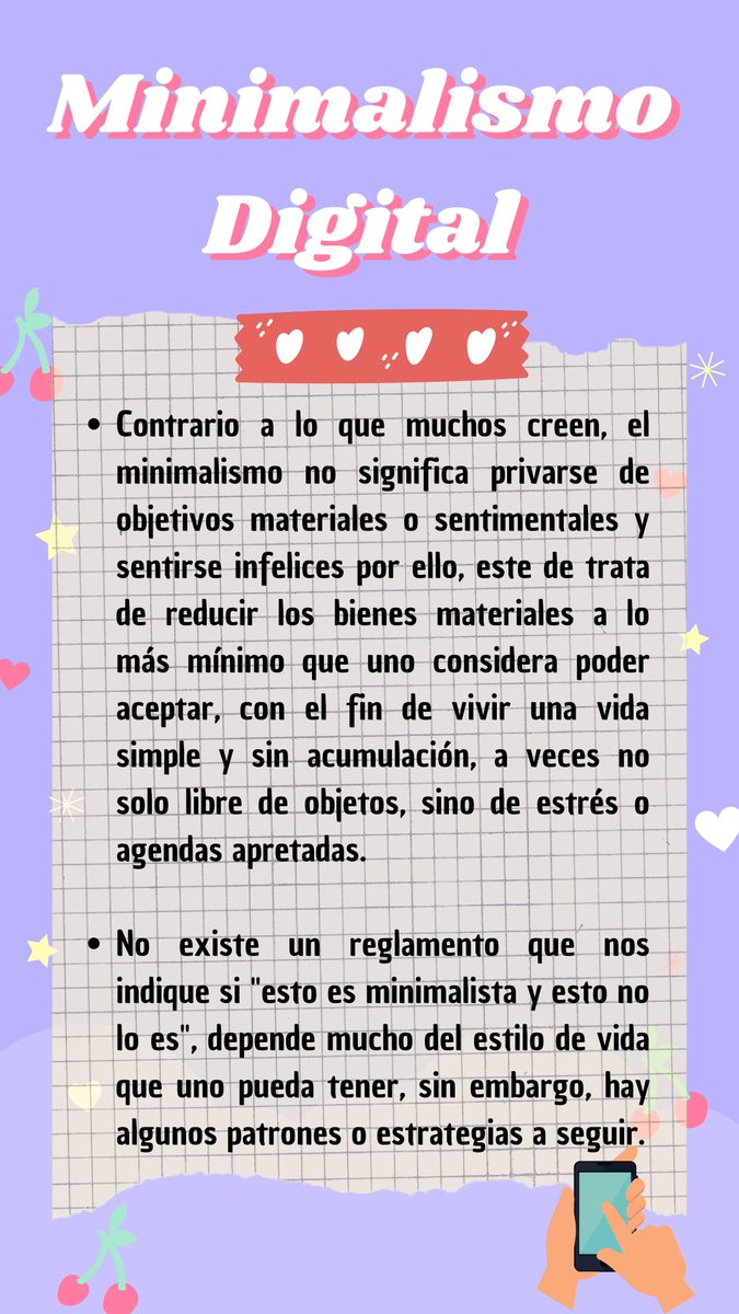 BTS_AHC_SPN's tweet photo. ¿Qué es el minimalismo digital? ¿Es una moda, una tendencia o un estilo de vida? 🤯

Descubre sobre este nuevo movimiento aquí 👀:

#AHCInforma #DominGoGo #BTS_AHC_SPN @BTS_twt https://t.co/rzIXRwo9KQ