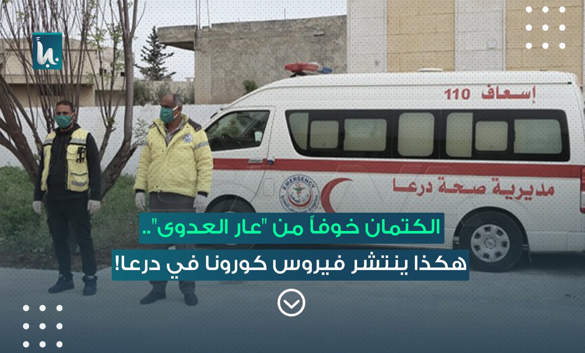 هكذا ينتشر فيروس كورونا في درعا..

لقراءة التقرير:  nabaa-sy.net/2020/12/vvf/

#سوريا #درعا #أخبار #كورونا #فيروس_كورونا