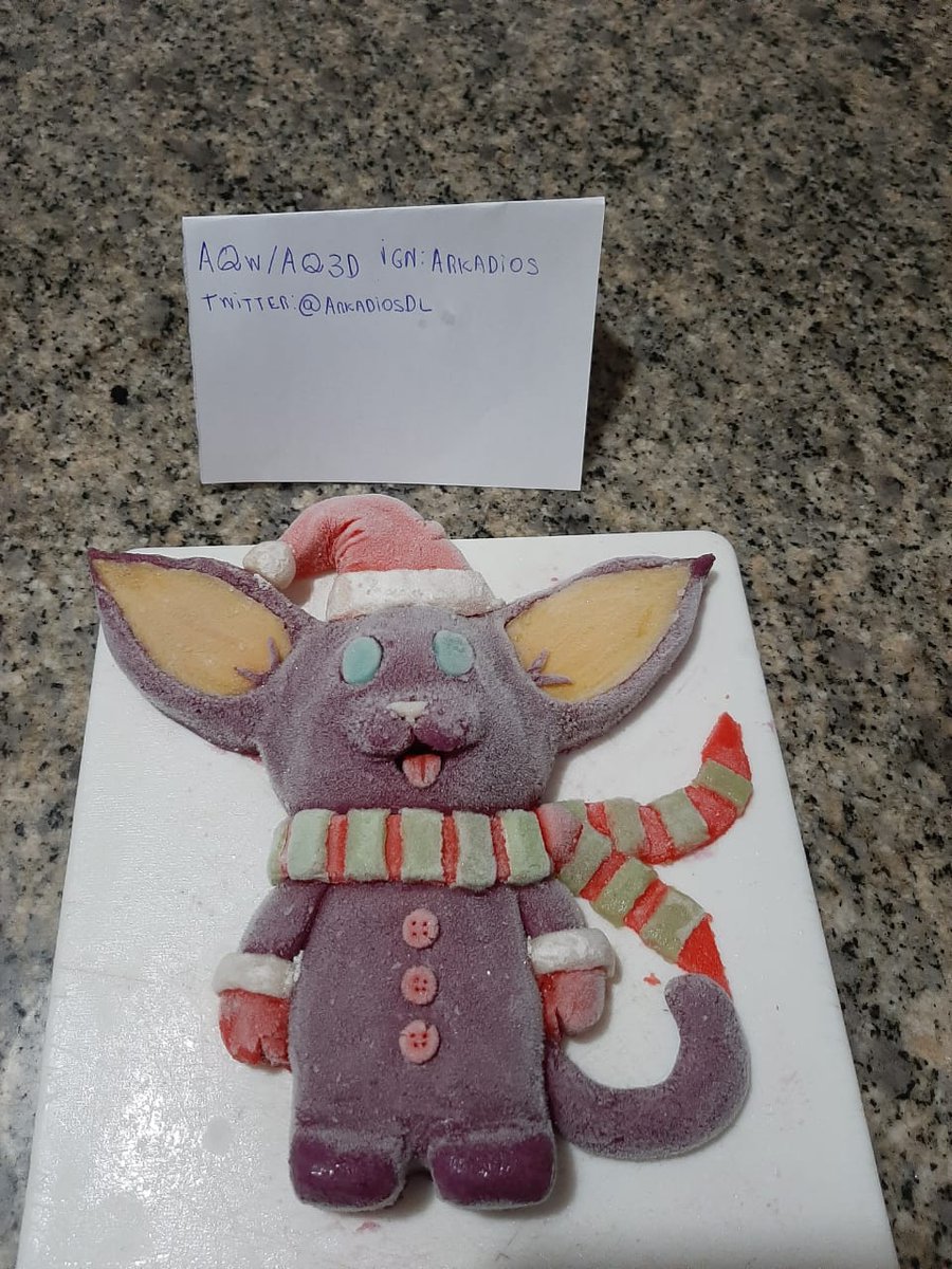 <a href="/ArtixKrieger/">[🔴] Artix Krieger</a> It's not exactly a cookie, but since anything edible is permited, here my Frostvale Moglin made entirely of chocolate, canned milk and jelly!
AQW/AQ3D IGN: Arkadios
