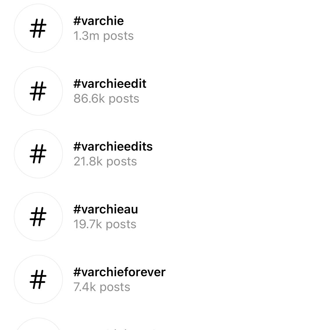 i’m not trying to say varchie is more popular than ba, the comparison is purely to put into context that we’re not as unpopular as you think we are (screenshots taken same day as this tweet)
