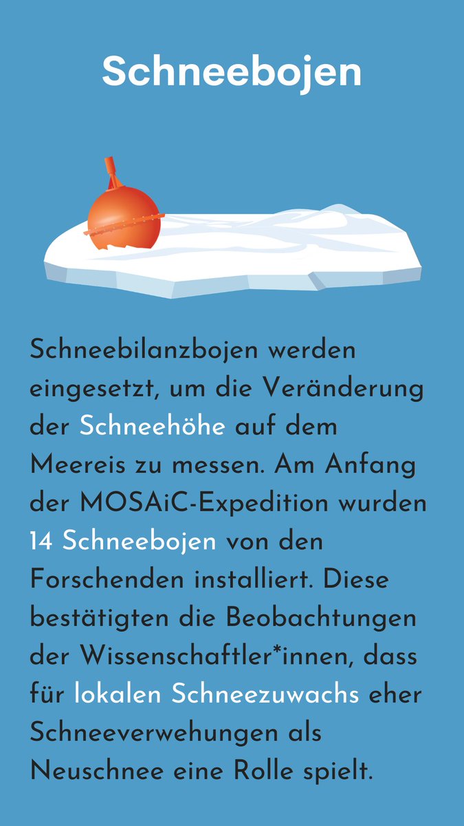 meereisportal's tweet photo. #DriftStoryDecember
Mit zahlreichen Arten von #Bojen werden viele Daten rund um das #Meereis erhoben. Um die Schneehöhe auf dem Meereis zu messen, verwenden die ForscherInnen sogenannte Schneebilanzbojen. Wie sie funktionieren und aufgebaut sind erfahrt ihr in der Gallerie! https://t.co/MJxCGcPEdb