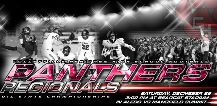 Mark your Calendars! <a href="/uiltexas/">Texas UIL</a> Class 5A D1 Regional Playoff vs Mansfield Summit this Saturday, December 26 at 3:00 at Bearcat Stadium in Aledo! #chpantherpride #pantheron #Bedifferent <a href="/CoachKirkMartin/">Kirk Martin</a>