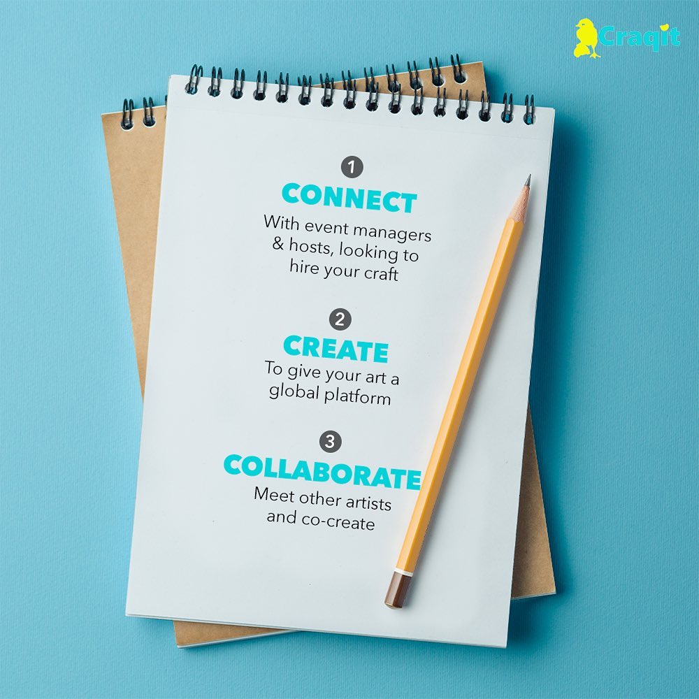 craqitcommunity's tweet photo. We provide artists with the freedom to explore their horizons be it getting hired or hone their skills.
Join a community of creatives at https://t.co/Mo7UtehD0M
.
.
#Rewards #Talent #Dance #Music #Art #Craft #Artists #Create #Content #Events #Performance #Craqit #creatives https://t.co/EdURnpJKtA