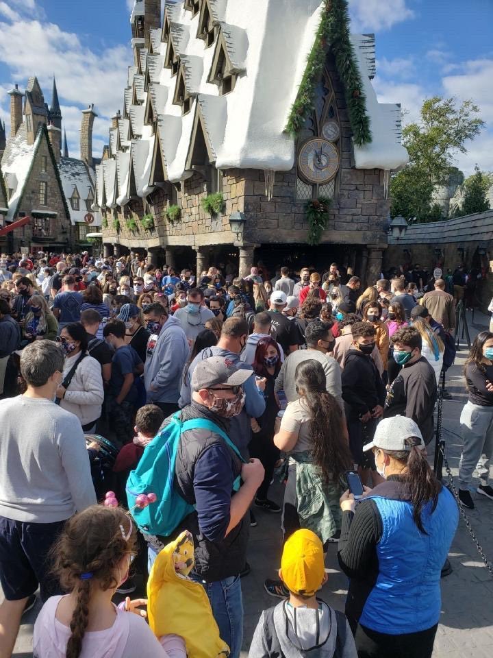 disneywatchdog's tweet photo. @UniversalORL This was Universal Studios Orlando yesterday at 11 A.M.. This is not a limited capacity.

These are the crowds 3 days after a man died on a plane after leaving Disney World.

@RonDeSantisFL has done NOTHING for Floridians but put them in danger. Someone, please help us. https://t.co/b5bjrepzon