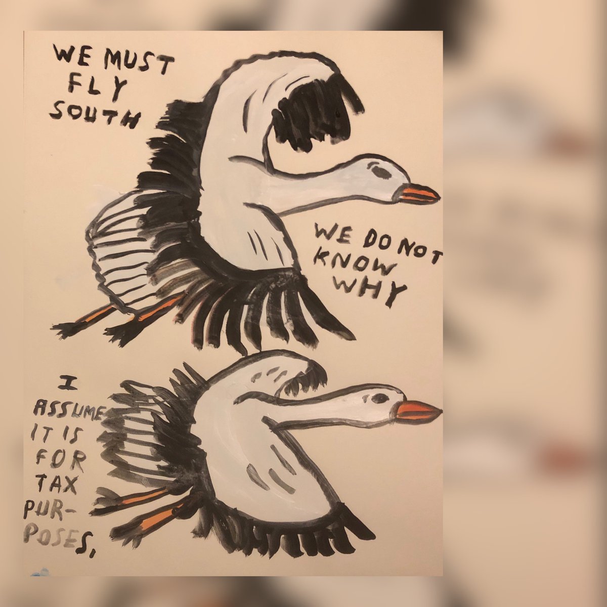 This witty artwork would make an amazing present! Head over to our website to purchase this piece and check other works by Dont Fret! 
stourgalleries.co.uk
.
The Storks
By Dont Fret
270x350mm
ORIGINAL
Work on paper
£350