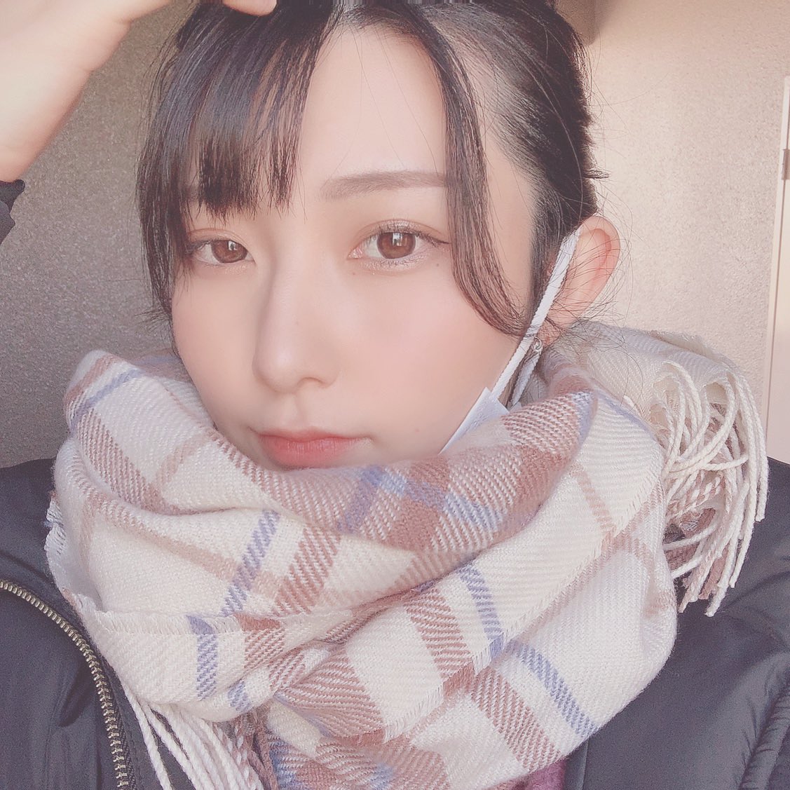 取れる 巻き マスク 前髪