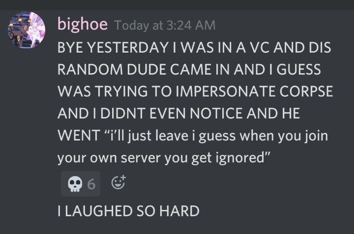 StruggleCorpse's tweet photo. I can't believe we did this to him, I'm so sorry corpse 😩 https://t.co/dcL1mX2bd5