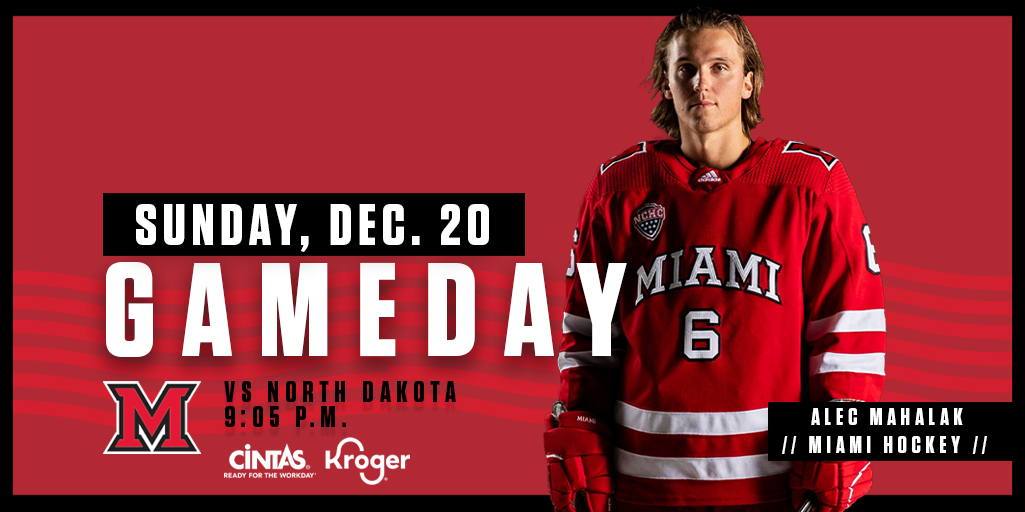 MiamiOH_Hockey's tweet photo. ITS THE FINAL #NCHCPod GAME DAY‼️

We play North Dakota, with the game scheduled for 9:05 p.m. (ET)!

📊: https://t.co/G08nHYwg0q
📺: https://t.co/nfJ2PDpXJQ
🎙: https://t.co/Eb0yExM5j9

#RiseUpRedHawks https://t.co/uomzuEHnmU
