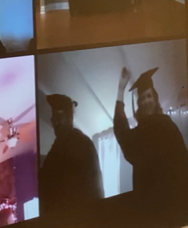 twakabayashi264's tweet photo. #Commencement during #COVID19. My very first PhD advisees' were hooded on Friday. One in-person, one virtual. Congrats! Cynthia &amp; Noel! @noelstweet @OUSEHS #ThisIsOU https://t.co/263WdvGndf
