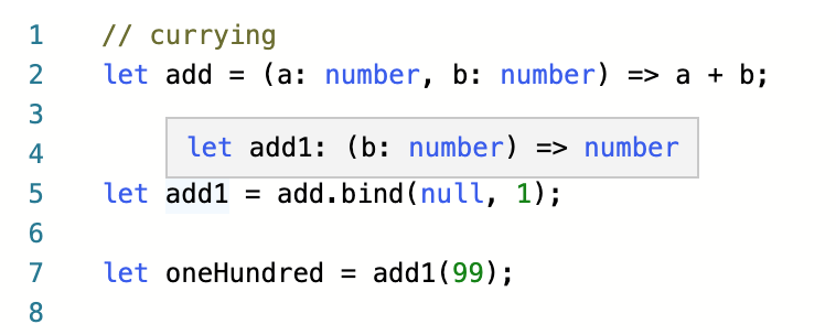 Functional - TS has the ability to infer the type of inline function expressions and manipulate function types, supporting many common functional programming patterns. https://www.typescriptlang.org/play?#code/C4TwDgpgBAYgrgOwDwEEA0UBCA+KBeKACgEMAuKFASn10wG4oBYAKBYHo2oBjAewFswPAM4BLBAHMWAM0RdgIngm79BQiKgyYMAYWyEWUKFICM5eMnRZsaA0YBMZxEi1RdLSo4s7cAb1sAnCGA4fyUSajxcKTtCE3DKOhYAXxYWABsgqAgANwgEAGVgfzFxfGUBYQhCQgAPciEikojcMGJ-NQBJBGBaygwlSKglAFIoO3w8AgAGBNTmDOAoQKE4NOBjMpy8wuKJQgByYyn92dZmDm4Q-xAS9MziABMHspJyBDg+ACMIfwxPt4+338zSgxCgAGooJ9EmcFqCnhsCI8HgA6T5iB6Ed5pNIYYynO6LRQQAASiAegWeSIRhAAnLTTkA