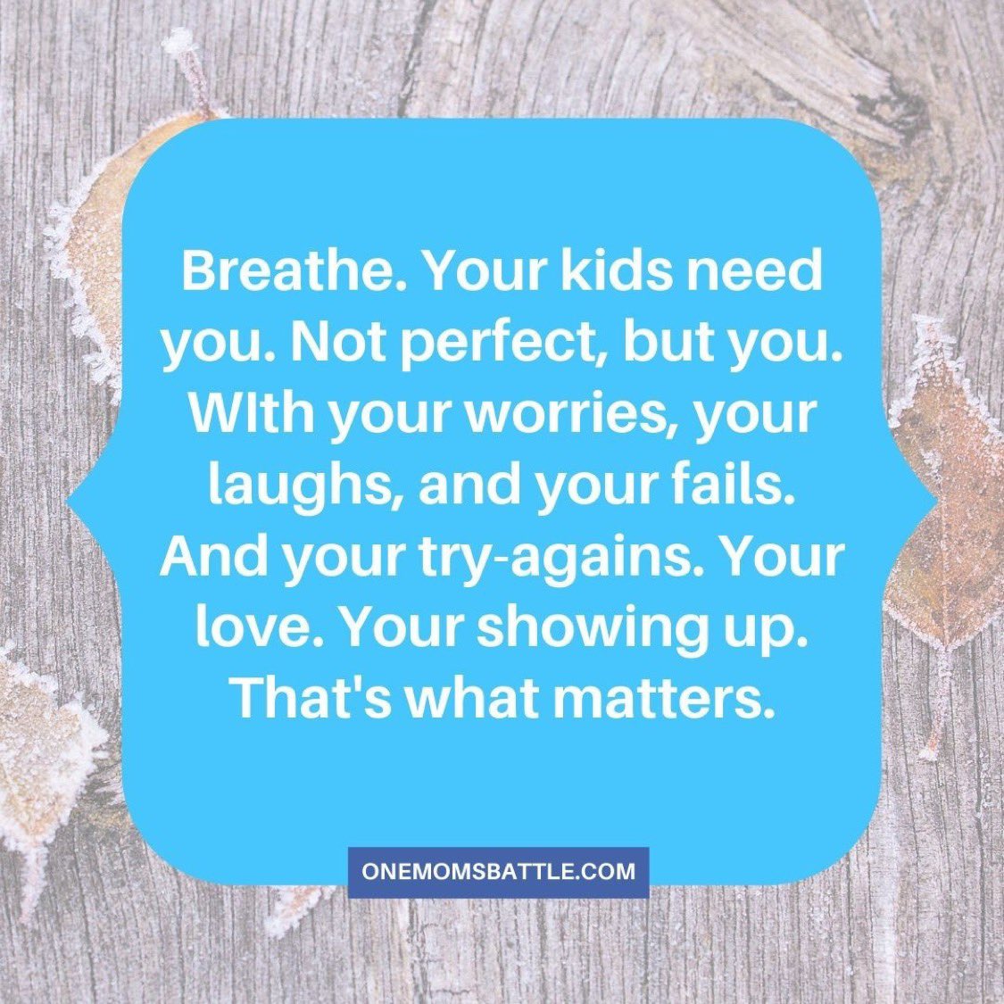 vcfamilycourt's tweet photo. @onemomsbattle
Breathe. Your kids need you. Not perfect, but you. WIth your worries, your laughs, and your fails. And your try-agains. Your love. Your showing up. That's what matters.
#onemomsbattle #omb #tinaswithin #divorce #divorcinganarcissist #support #narcissisticabuse https://t.co/CFN4aVxKMU