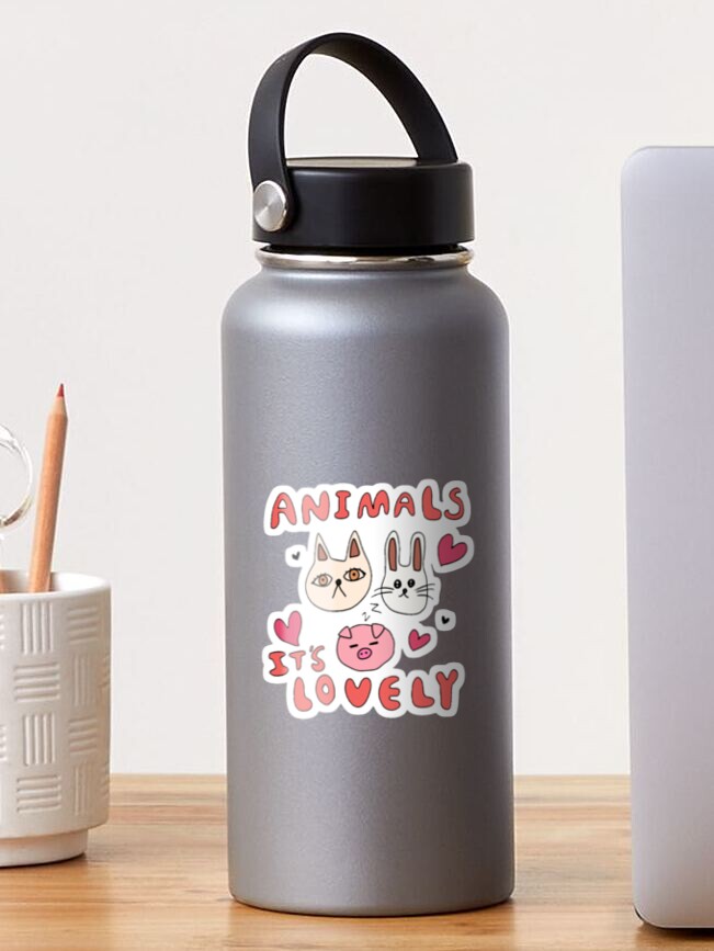 Funny Animal Pet Crazy Hamster Lady Stars Sports Drinks Bottle Camping Flask 