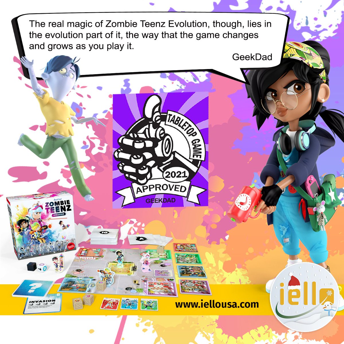 IelloUSA's tweet photo. Zombie Teenz Evolution got #GeekDad approved!
👉https://t.co/BwWYZdGUio
This year, more than any other year, our local businesses need us, #thinkLGSfirst🏩 https://t.co/uQcCGRF9MI