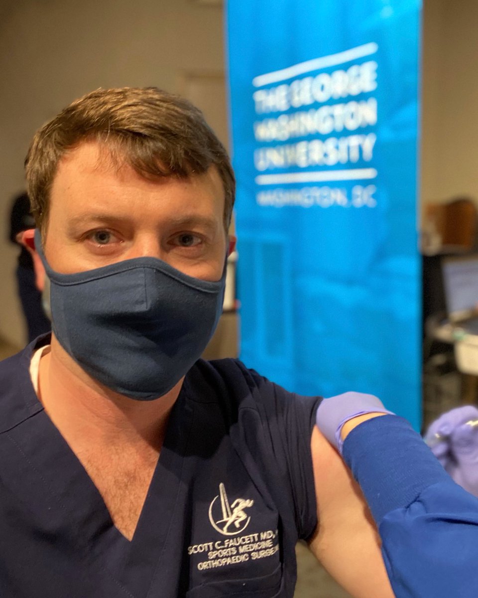 So fortunate to get my COVID-19 vaccine today at GW Hospital. Doing everything we can to conquer this disease.  Will continue to social distance, wash hands and wear a mask until we do! #beatCovid19