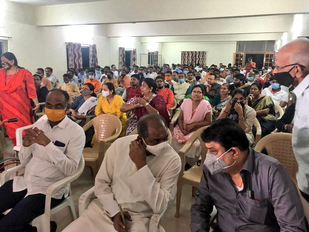 N_RamchanderRao's tweet photo. It is always a pleasure meeting the young and ever energetic volunteers of team @ProNaMoSeva.
In my address to them, I emphasised on the need to take PM Sri. @narendramodi Garu's schemes to the grassroots level in Telangana.
Looking forward to work together with them. https://t.co/7bwOW1G1K0