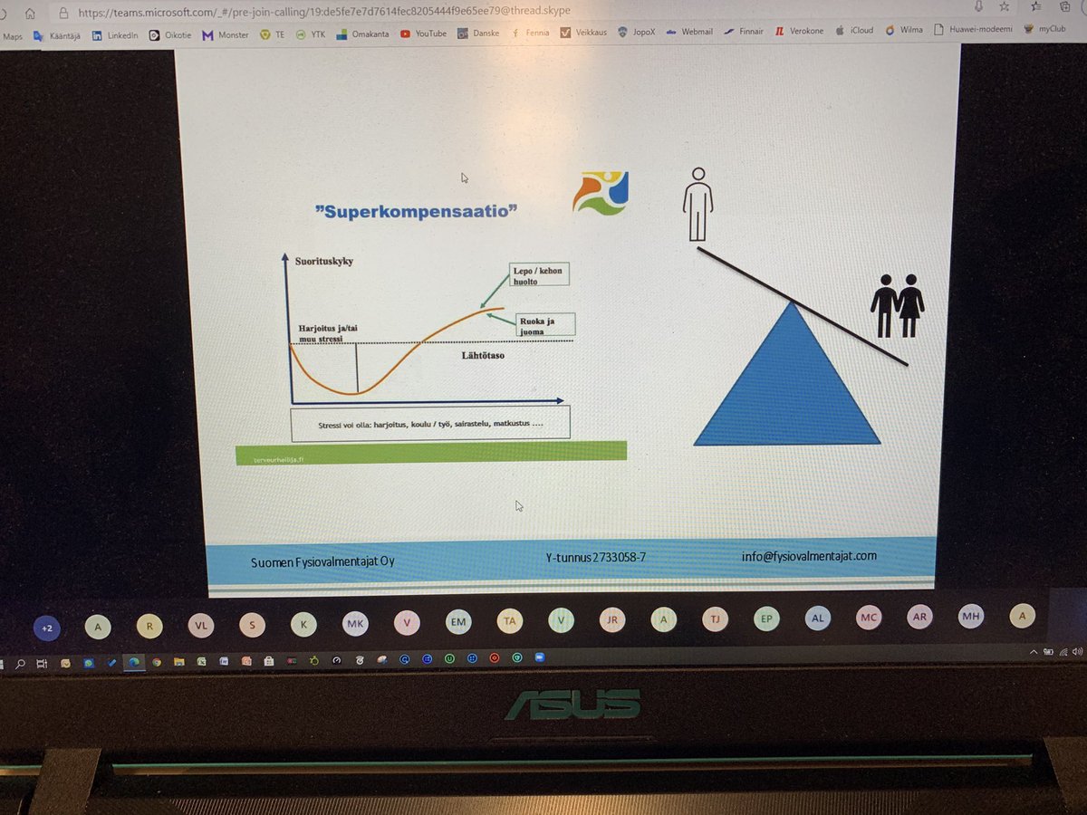 Urheilija 24h, lepo ja ravinto -juttua teamsin välityksellä joukkueelle #suomenfysiovalmentajat #velipekkamäkinen