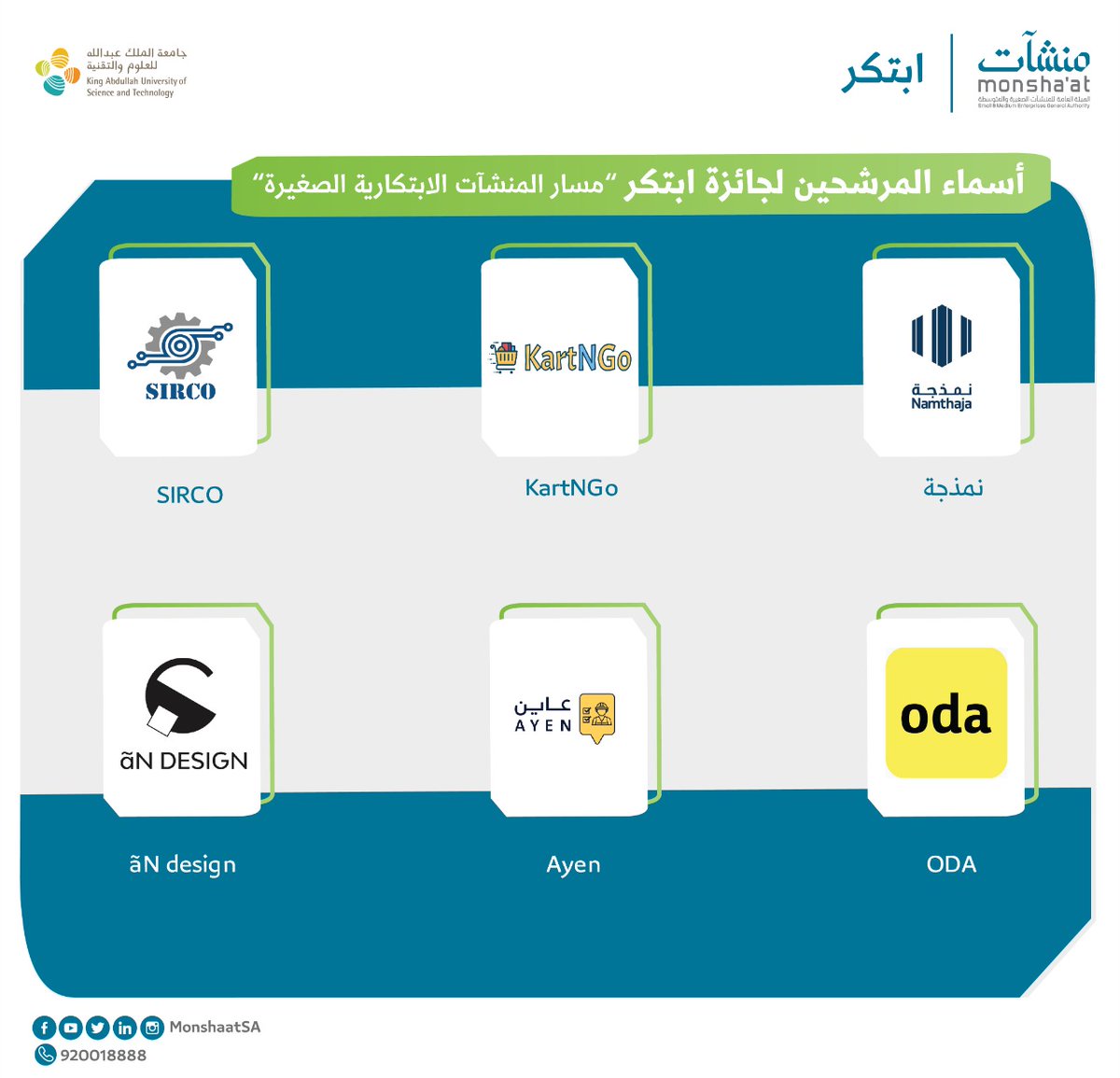 MonshaatSA's tweet photo. #جائزة_ابتكر
#منشآت https://t.co/0QvB4zxiqL
