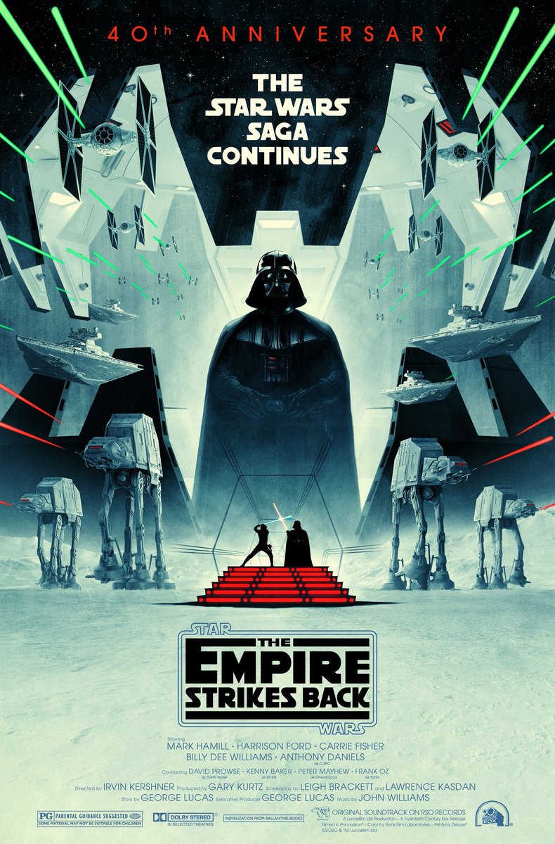 Next up in 2020. One of the most exciting projects I have ever been a part of. I worked with Lucasfilm & Disney on new key art for one of the greatest films ever made, Star Wars: The Empire Strikes Back. Celebrating 40 years of this incredible film. An absolute career highlight.