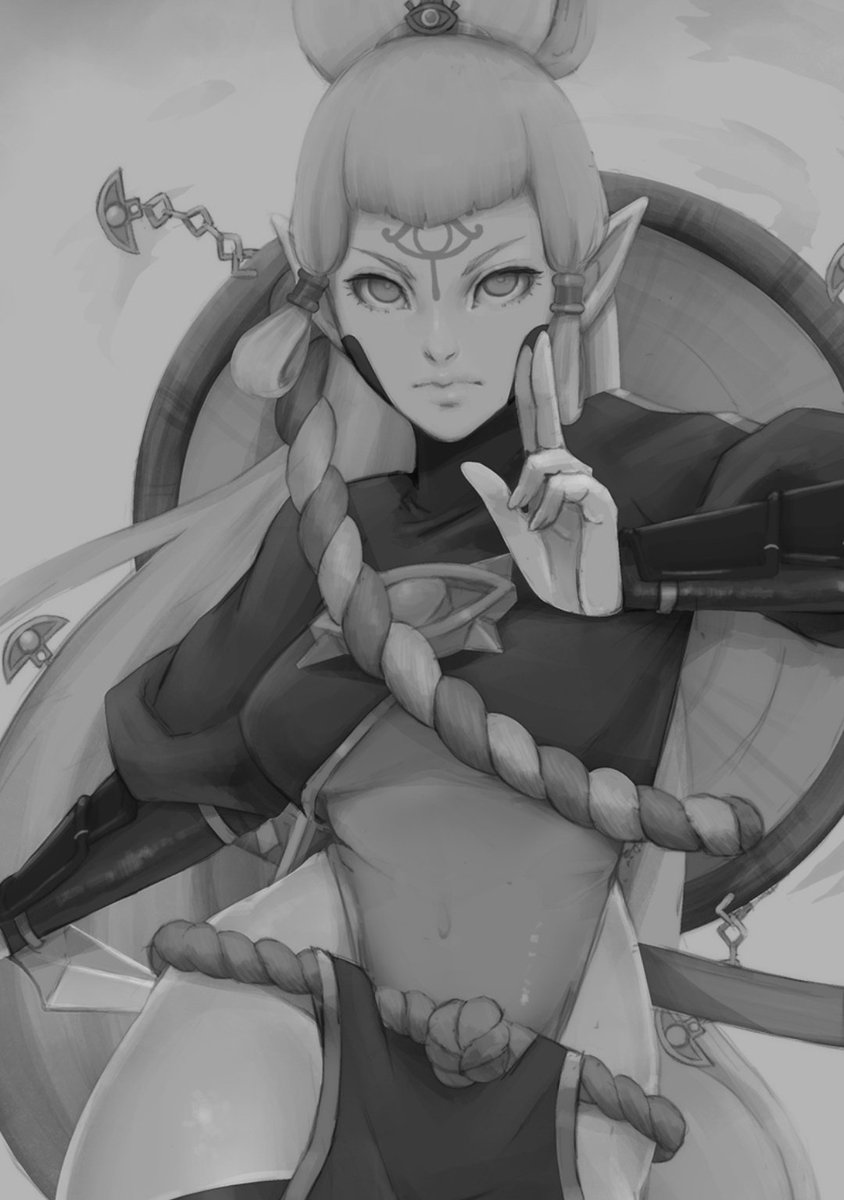 KUMANZART's tweet photo. Impa ready for colour! 🤍🖤 #legendofzelda #HyruleWarriors #sketch https://t.co/RP6mUGO7Lg