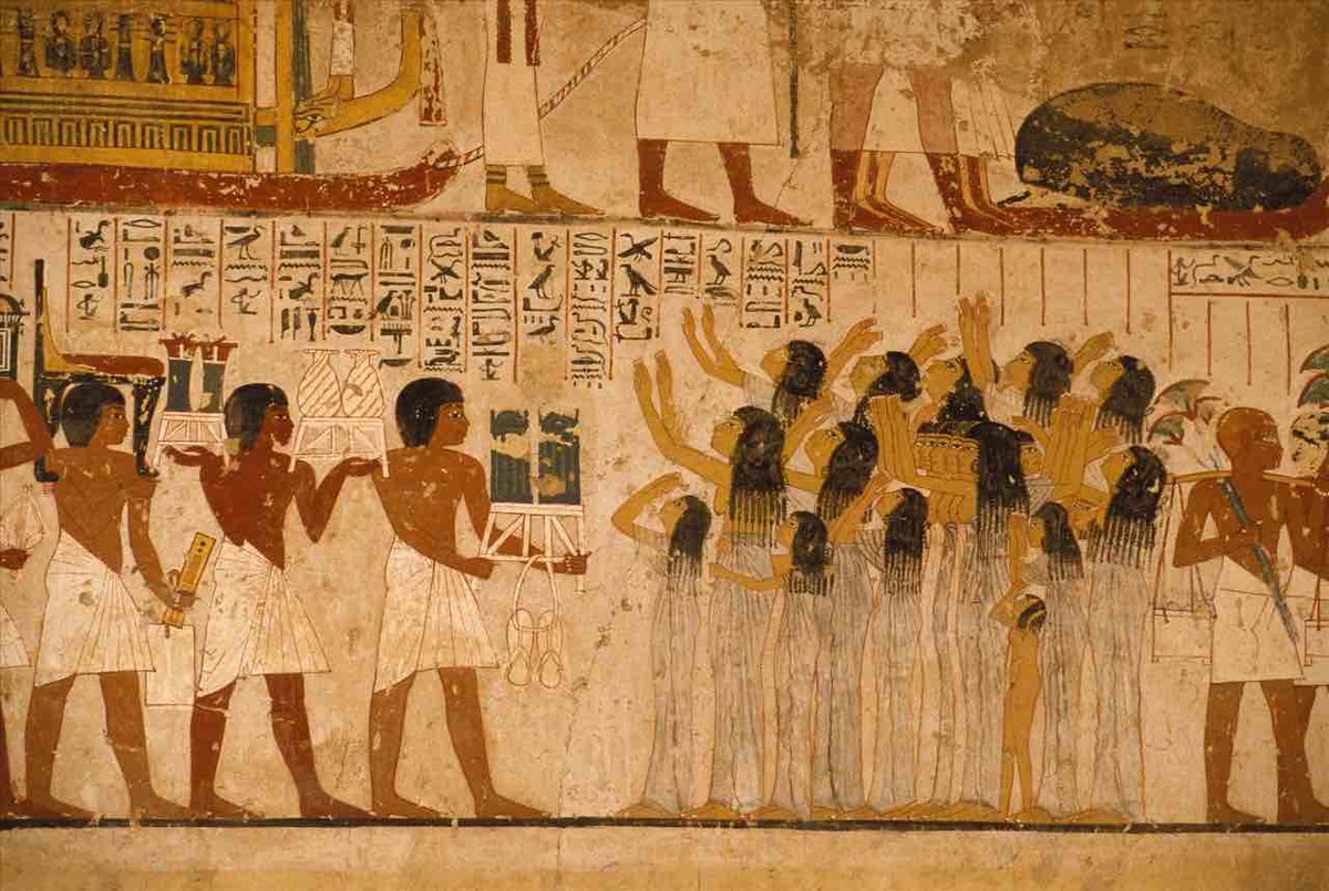 Ancient Egypt]Mourning Women! [古代エジプト]葬列で自分の頭、顔、胸