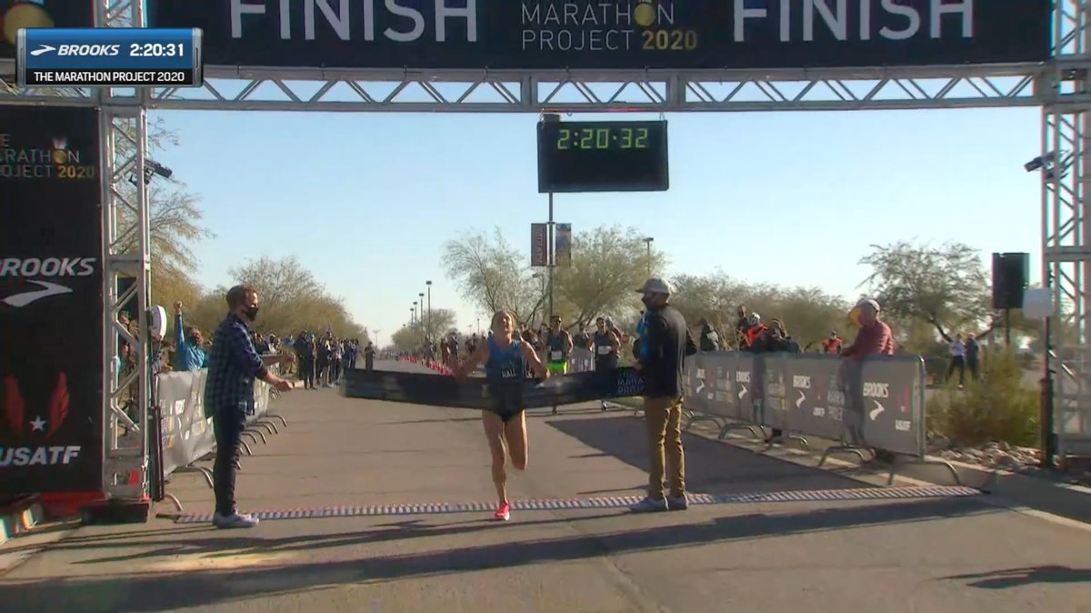 Second fastest 🇺🇸 marathon of ALL TIME. 2:20:31 unofficially. 

Congrats to <a href="/SaraHall3/">Sara Hall</a> on a phenomenal year of performances!

#TheMarathonProject