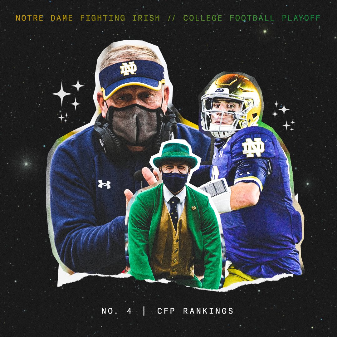 No. 4️⃣

<a href="/NDFootball/">Notre Dame Football</a> is IN.

#CFBPlayoff