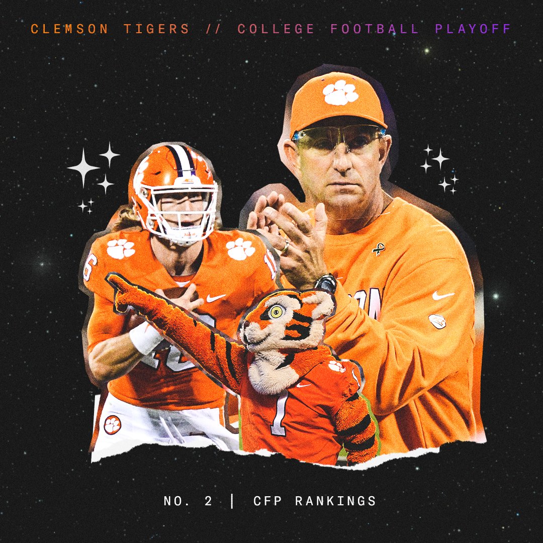 espn's tweet photo. No. 2️⃣

@ClemsonFB is IN.

#CFBPlayoff https://t.co/yEzEJChzuA