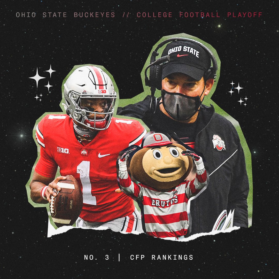 No. 3️⃣

<a href="/OhioStateFB/">Ohio State Football</a> is IN.

#CFBPlayoff