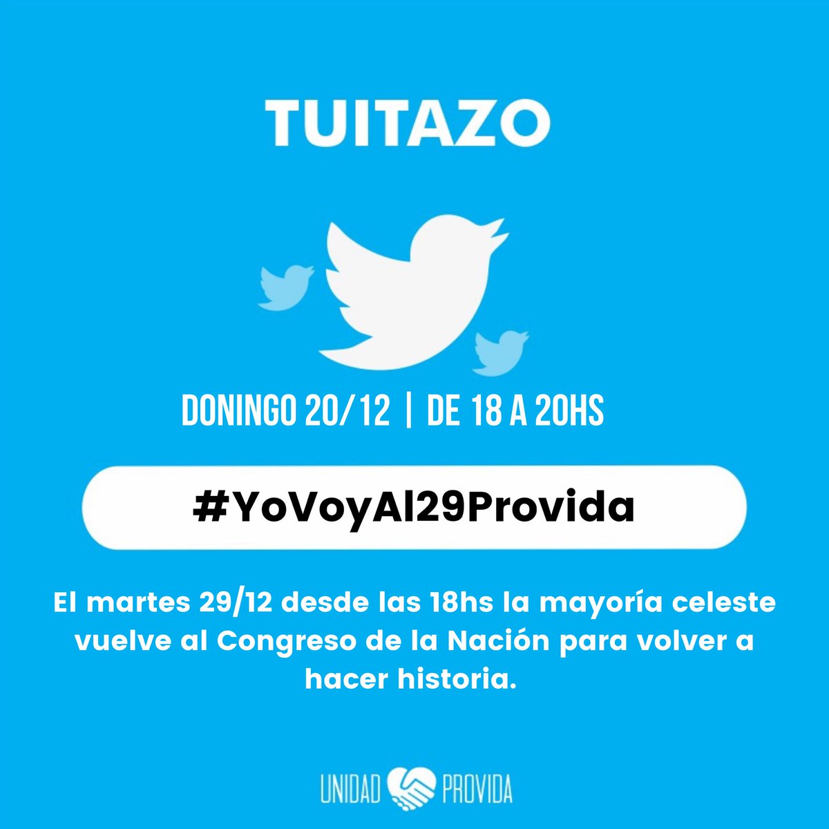 unidadprovidaok's tweet image. ESTE 29/12 TODOS AL CONGRESO 

Nos juntamos el martes 29 de diciembre desde las 18hs en el Congreso de la Nación para volver a gritarle al mundo que Argentina defiende las 2 vidas. 
#YoVoyAl29Provida