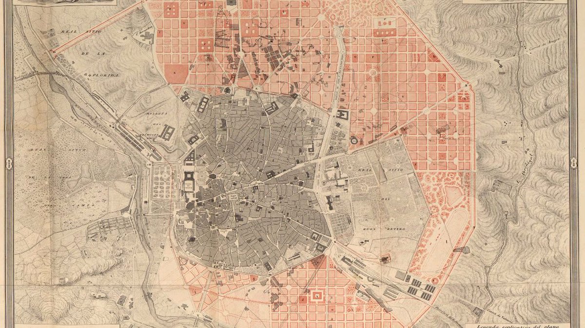 Muchas ciudades españolas continuaban también esta tendencia de grandes avenidas de manzanas ordenadas, pero afortunadamente al menos entonces sí respetamos los cascos históricos.Madrid (Carlos María de Castro)Bilbao (Achúcarro y Alzola)Barcelona (Ildefonso Cerdá)
