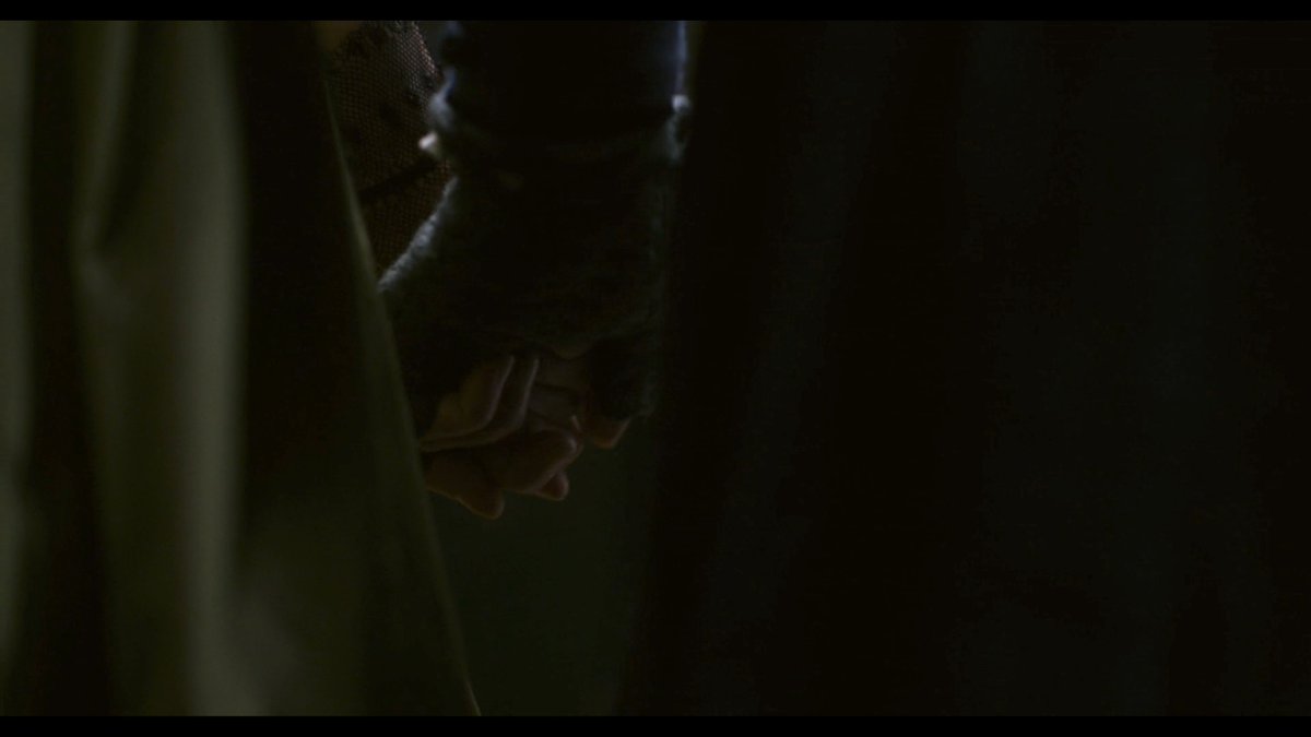 Hands in  #Ammonite.Prior to a recital, a woman puts dabs of perfume on her friend's wrists. We've seen these hands in the mud of an excavation. Arriving at the gala, the younger grabs the other's hand.As she squeezes back, we hear horses gallop. A nod to a quickening pulse?