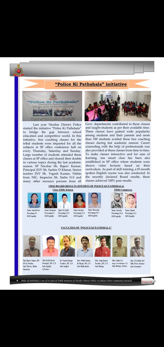 SP_Nicobar_ANP's tweet photo. DGP A&amp;N Islands Sh. @Dependra_Pathak released half yearly magazine of Nicobar Police "Nicobar Police Diaries" today.The magazine covers various events &amp; activities PS wise,Corona Warriors,best practices,achievements &amp; good work done by cops,policing articles,creative work of cops https://t.co/TuY6v8eCBS