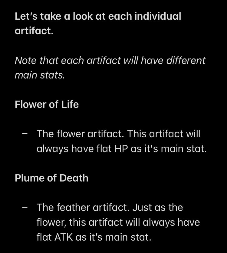 There are five pieces of artifacts, each have unique main stats. You can gain the same substats though.