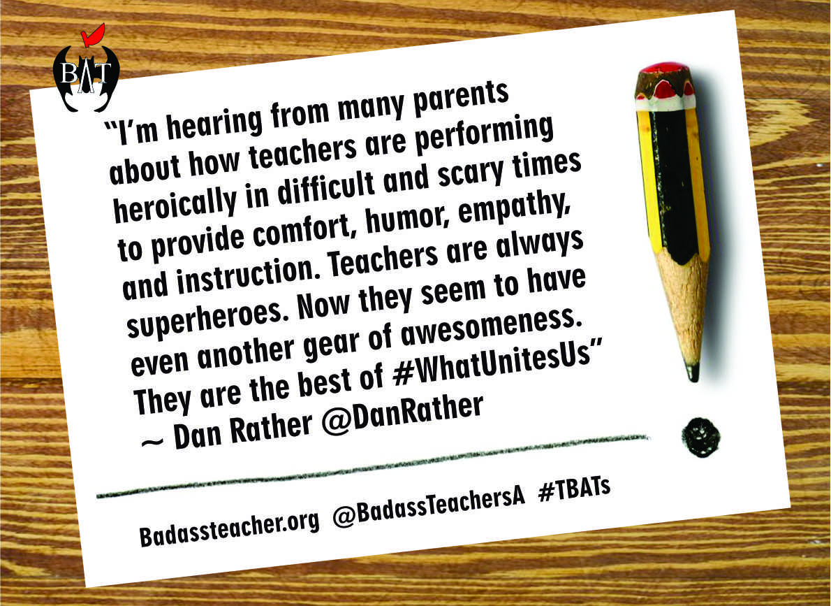 We agree. Teachers have dug deep and found another gear of awesomeness. #TBATs 
<a href="/hawaiibats/">@HawaiiBATs</a>