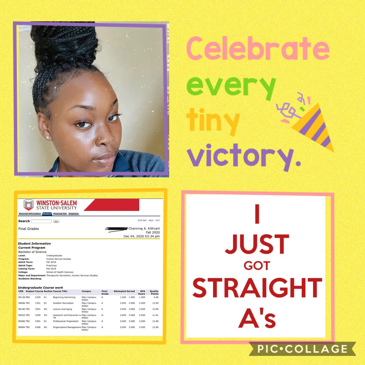 JNM_Kit's tweet photo. So Proud of our daughter @chanalayah for continuing to strive for Academic Excellence!📚
#WSSU #WSSU22 #HillsideHighAlumni #ProudParents #StraightA https://t.co/uGKGb63TT0