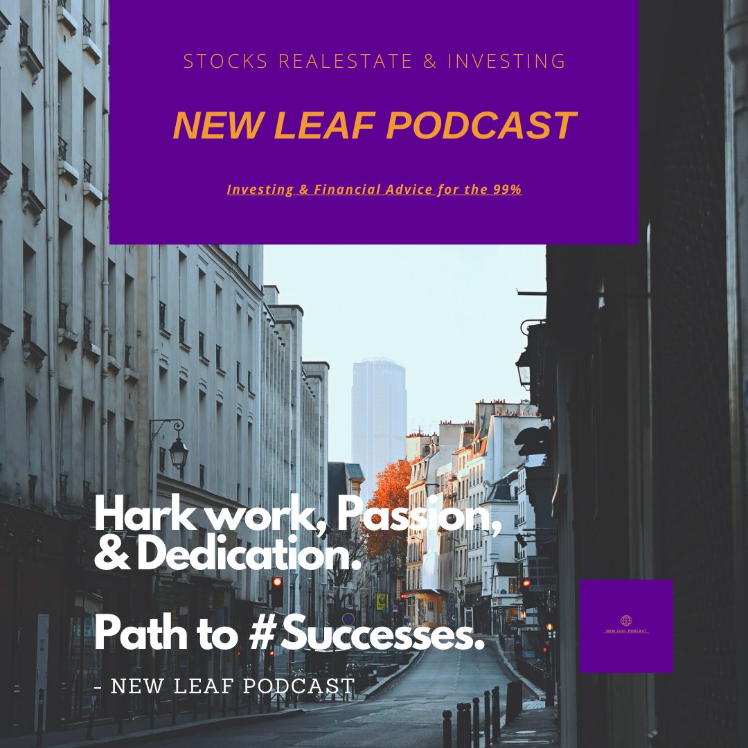NewLeaf_Podcast's tweet photo. "The only place where success comes before hard work is in the dictionary" -a great quote by @Abhishekkar_ 

Follow and lean more @NewLeaf_Podcast 

#Stocks #Realestate #Investing #StockPodcast #RealEstatePodcast #Bitcoin #Stocksforbeginers #Stockhelp #Hardwork #Money #Dedication https://t.co/gvX6lk4Miv