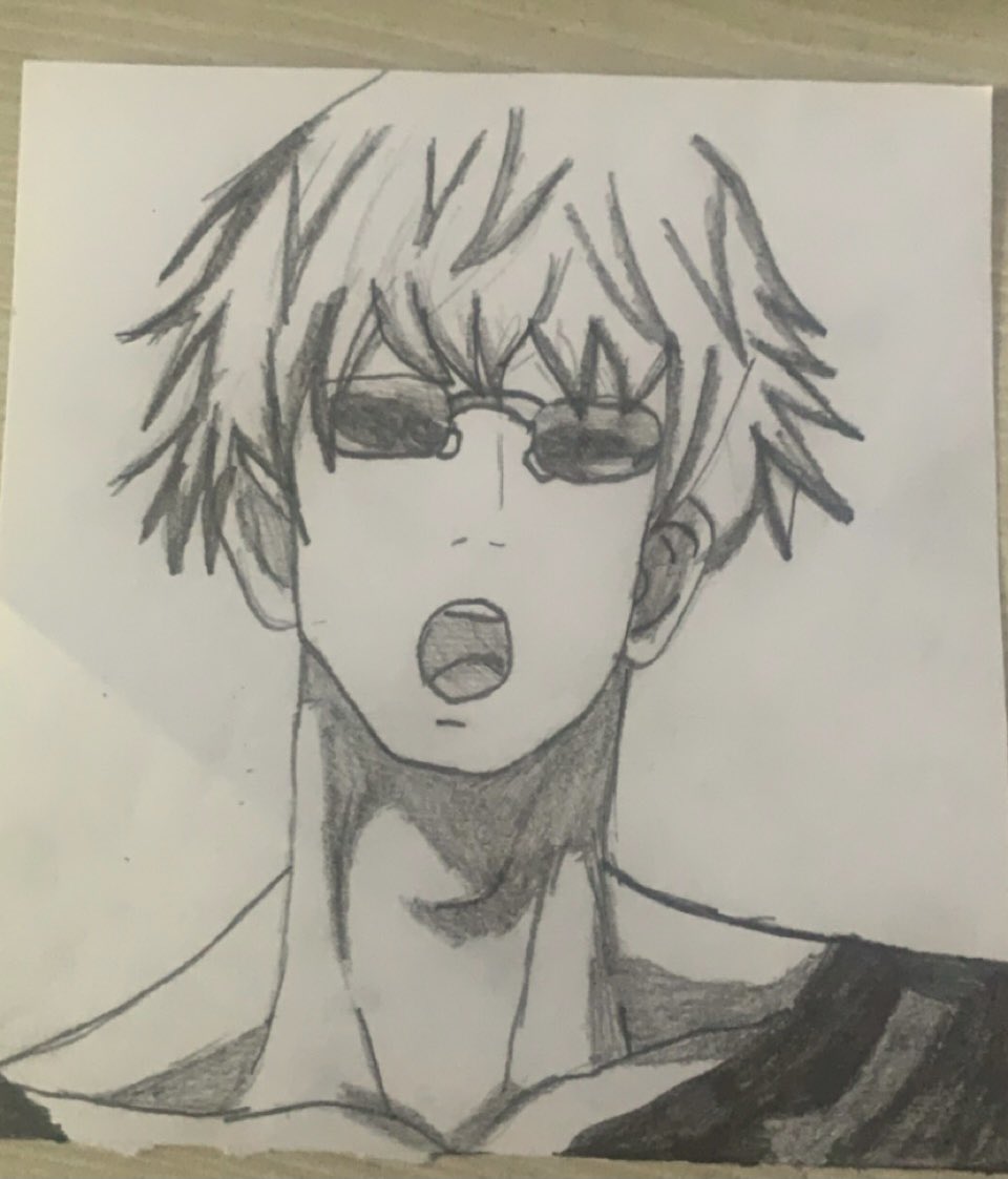 moonknightluv's tweet photo. Here’s a Gojo Satoru drawing I’ve been working on😩 maybe boost this so people can see? Kinda proud of this😳 https://t.co/hNYD953gnK