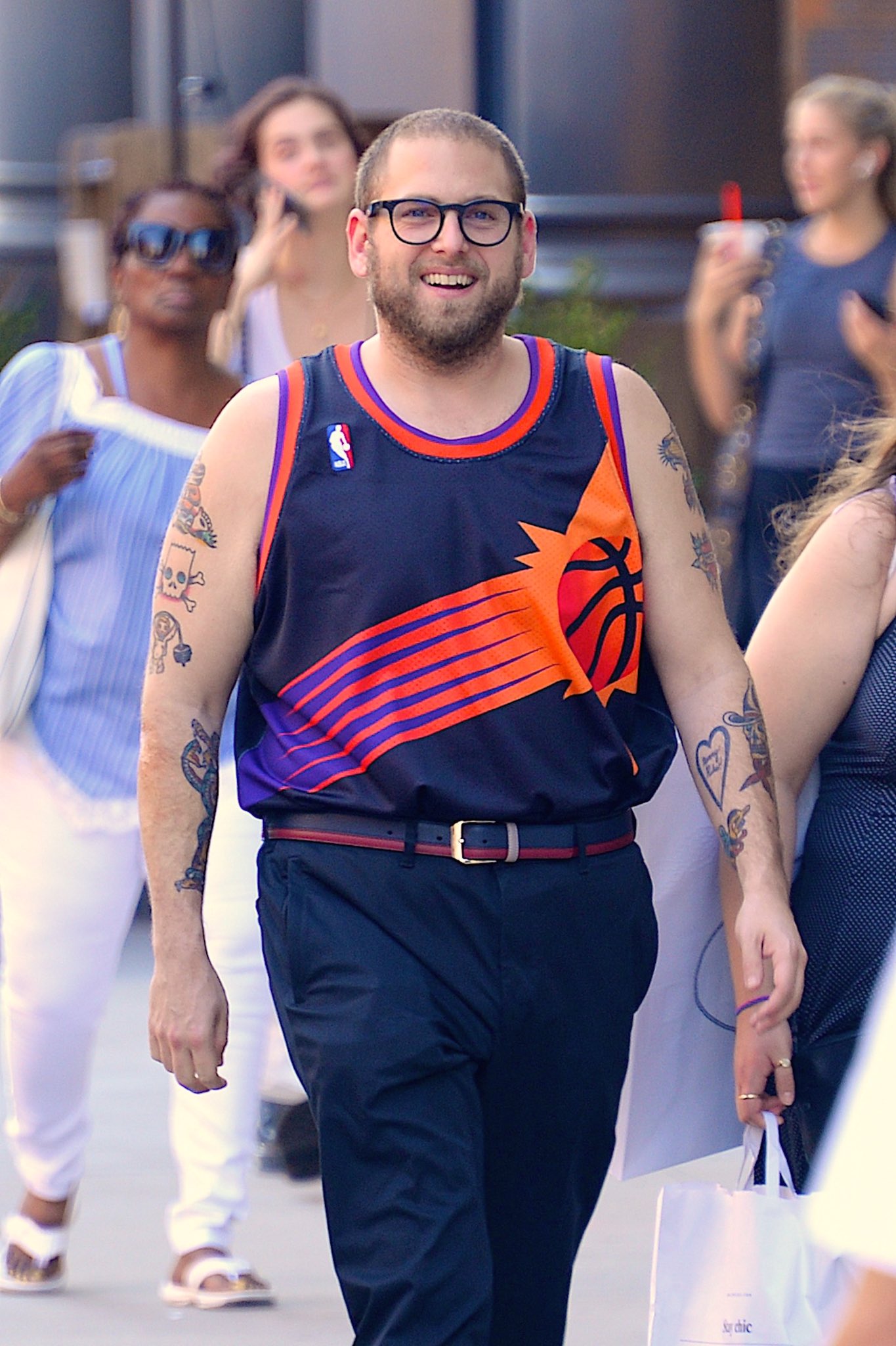 Jonah Hill outside the Staples Center to watch the Phoenix Suns vs L.A.  Lakers Los Angeles, California - 27.05.10 Agent 47 Stock Photo - Alamy