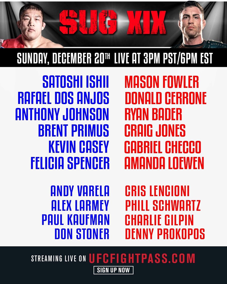 BlakeCombat's tweet image. LIVE NOW on
@UFCFightPass #SUG19 
🥊ufcfightpass.com/live/163165/ch…
#SUG #JuiJitsu