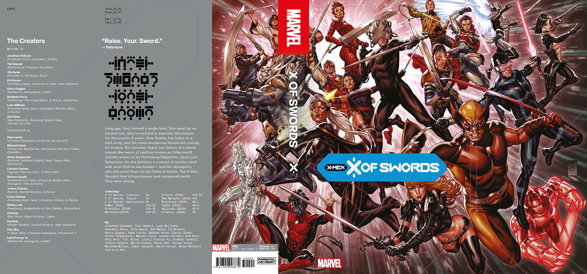 Tom Muller Di Twitter Here S A Closer Look At The Dust Jackets For The Upcoming Xofswords Hardcover Collection Cover A Art By Krakoan Dynamo Pepelarraz Martegracia And Direct Market Exclusive Cover