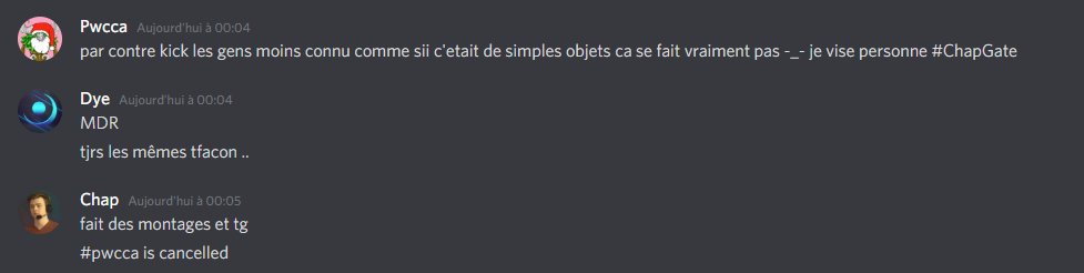 Pwcca_'s tweet photo. Par contre la c'est trop ... #ChapGate #ChapIsCancelled #MechantMechant #CestDoncCaLeStreamGame #EsclaveDu21emeSiecle https://t.co/RE1mvVtbjO