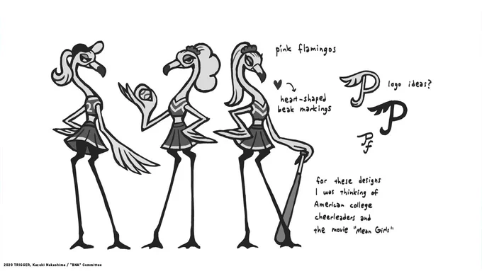 and the flamingos!! they also make an appearance in episode 1 as dancers 