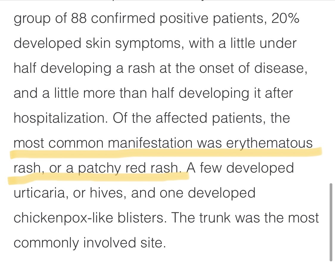 When COVID 19 began spreading, I was talking to a Black doctor who was frustrated AF.Apparently there was a symptom of COVID-19 that began appearing. How was it described?