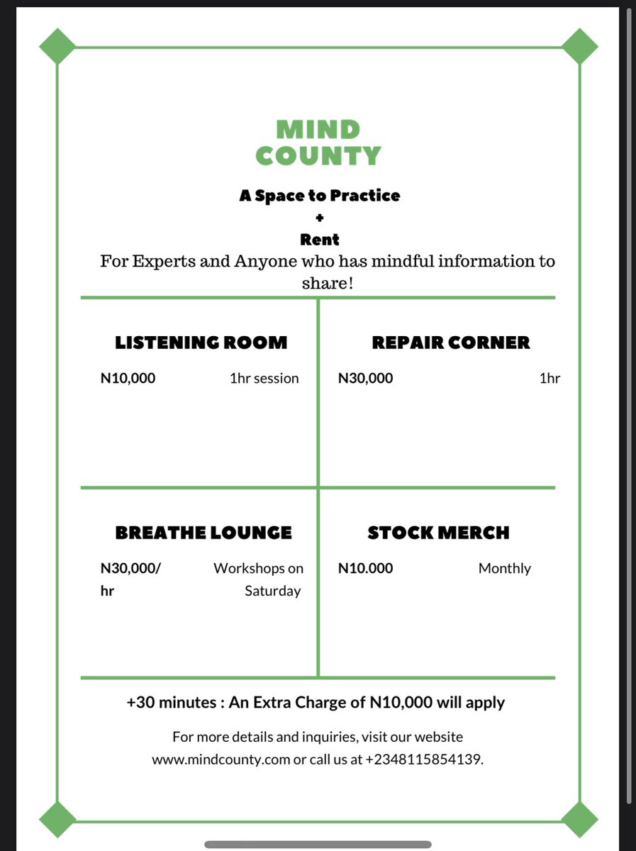There is  @MindCounty here and on instagram. Attached is all the information you need + rates.